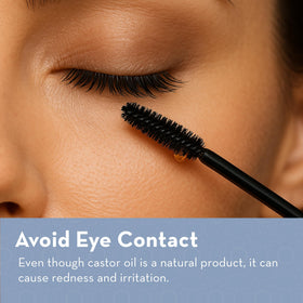 Pure Body Naturals brushing oil through eyebrows for defined, well-groomed brows