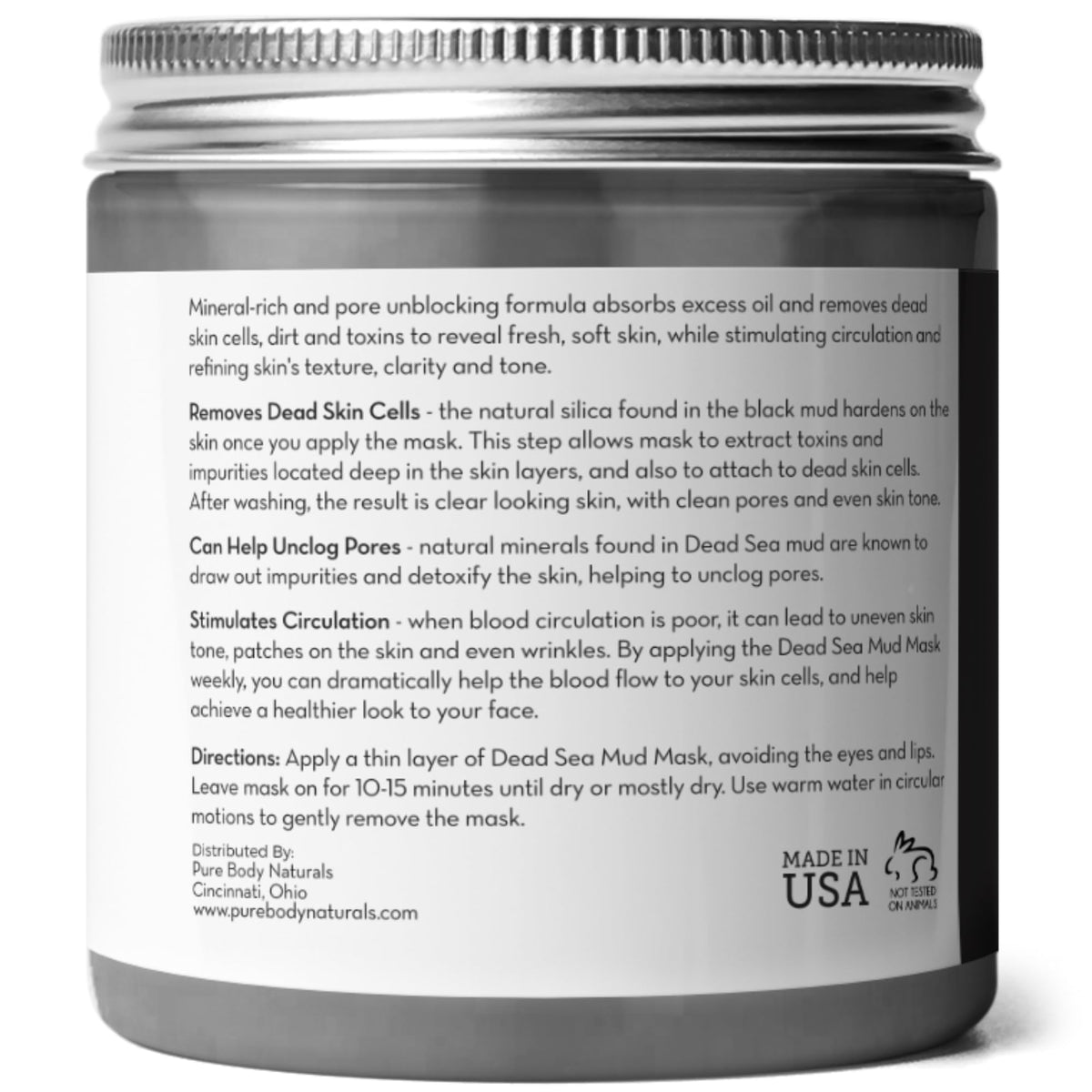Pure Body Naturals tub next to a ruler for scale showing the 8.8 ounce size and value