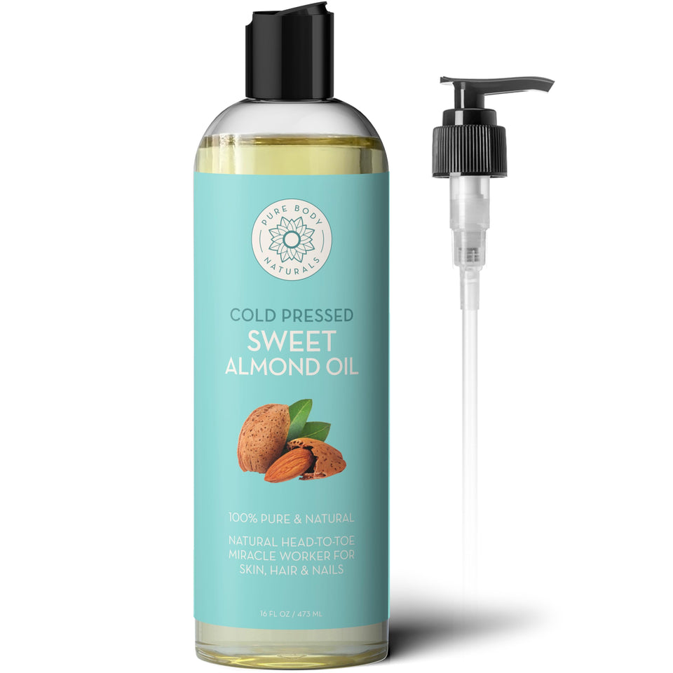 Pure Body Naturals front bottle view showing label and size benefit