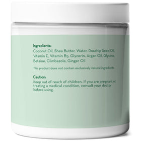 Pure Body Naturals coconut and shea butter ingredients staged to show natural nourishment