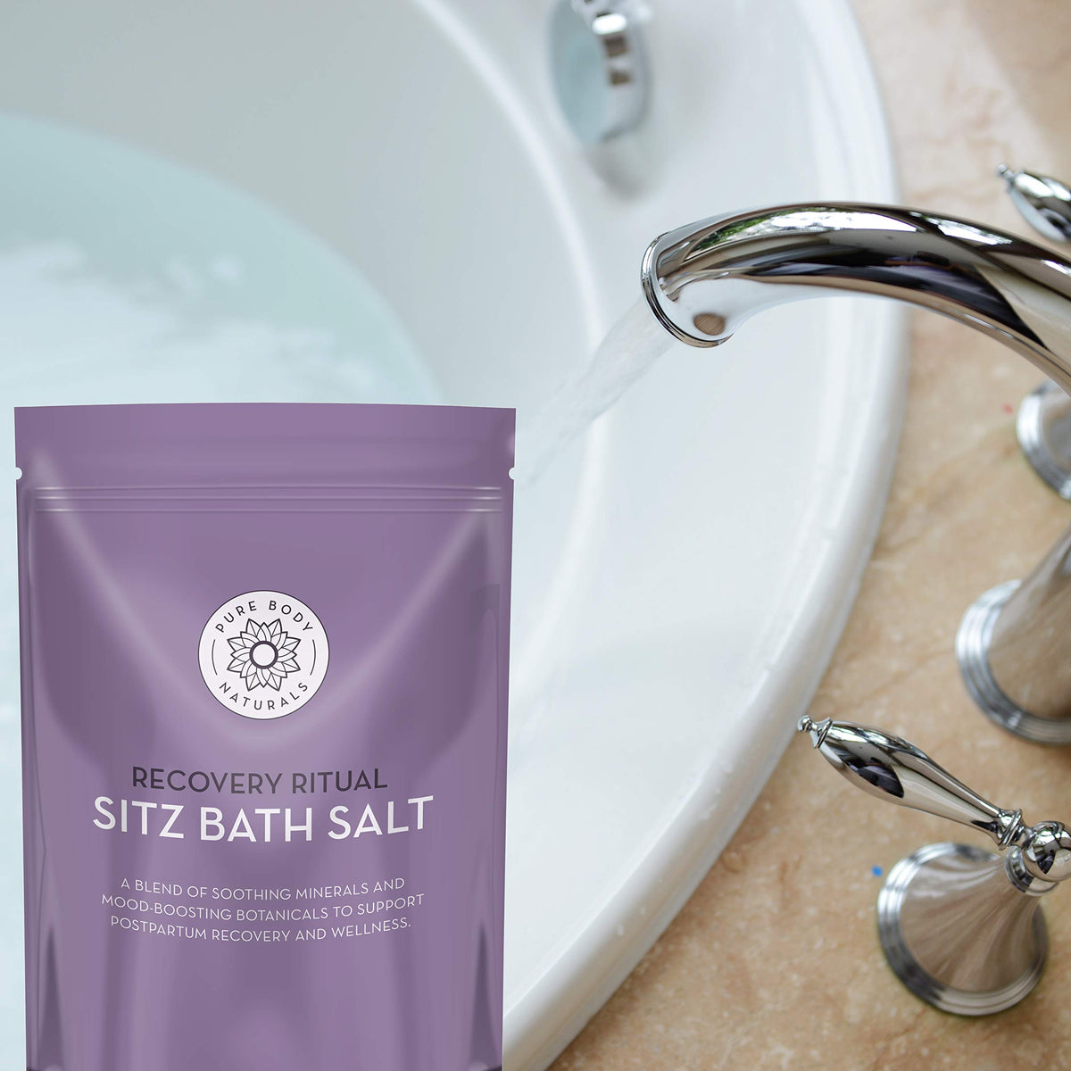 Pure Body Naturals botanical ingredients flatlay illustrating natural formulation
