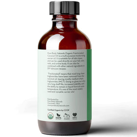 Pure Body Naturals bottle beside measuring cup showing 4 fl oz scale
