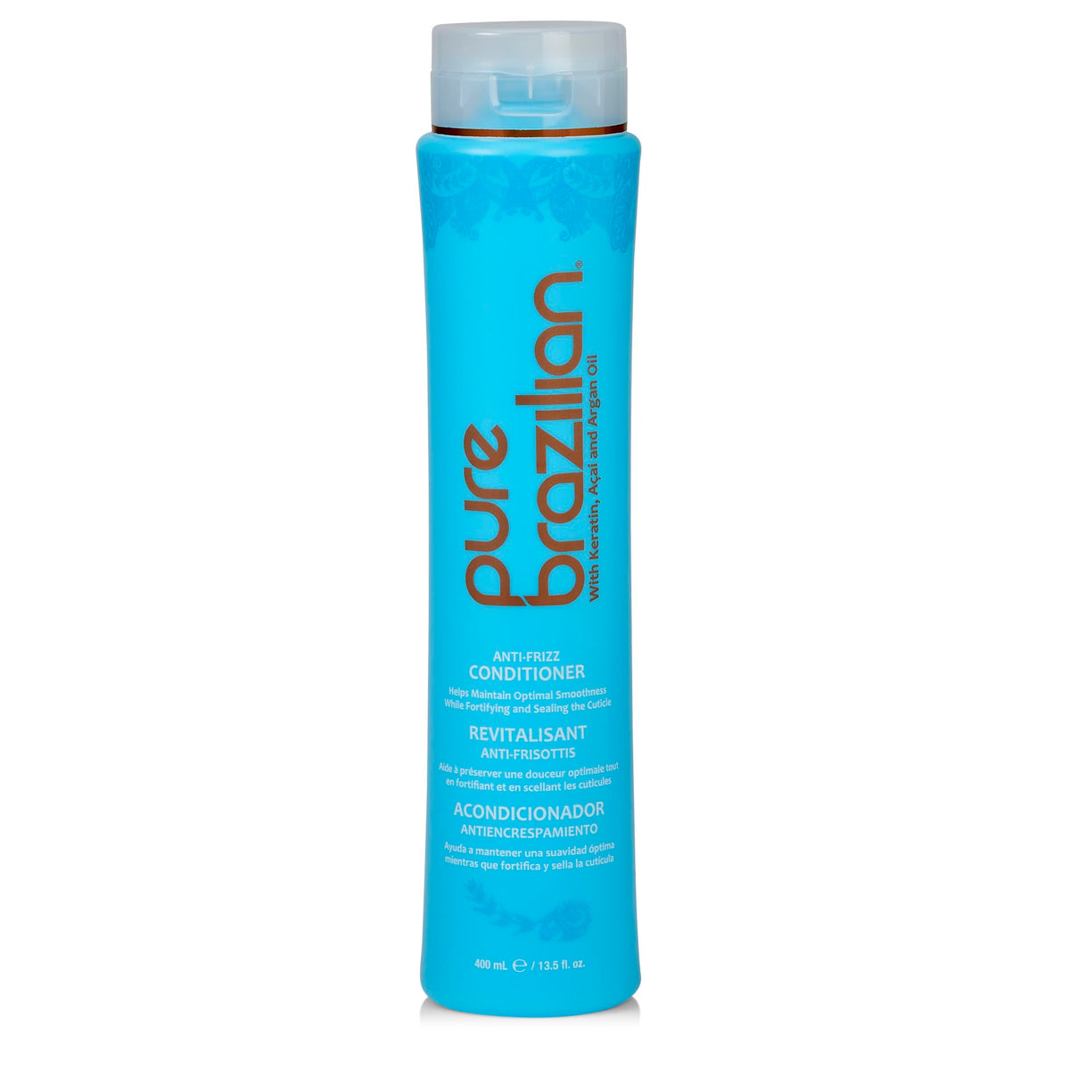 Pure Brazilian front label showing product name and benefits