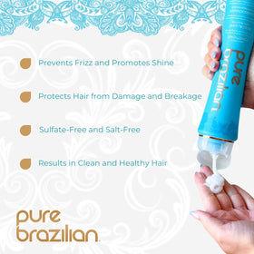 Pure Brazilian bottle pump closeup for easy dispensing and control