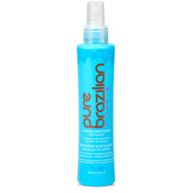 pure brazilian front bottle showing label and size, clear professional packaging benefit