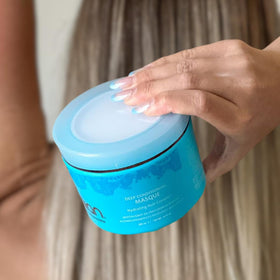 Pure Brazilian on bathroom shelf for salon-quality at-home care