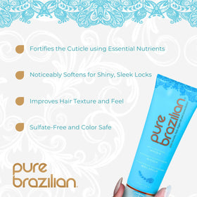 Pure Brazilian creamy masque texture close-up for easy spread