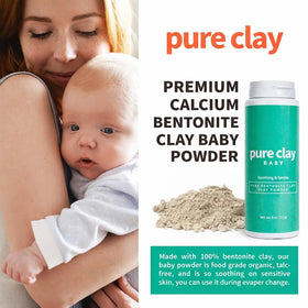 PURE CLAY clay texture close-up highlights silky, ultra-fine absorbency