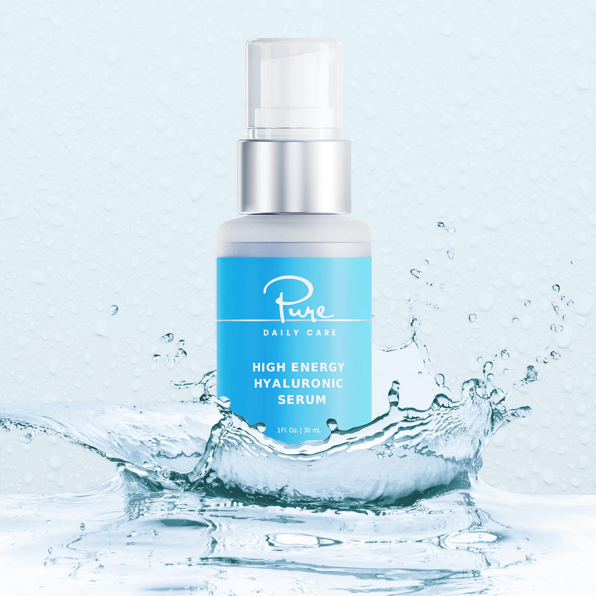 Pure Daily Care dropper dispensing precise serum for controlled application