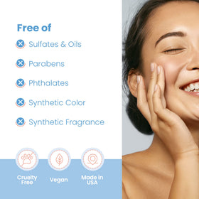 Pure Daily Care product label close-up highlighting clean ingredients and formulation