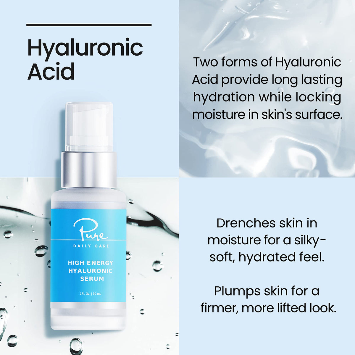 Pure Daily Care 1oz bottle next to ruler to show compact size and travel-friendly benefit