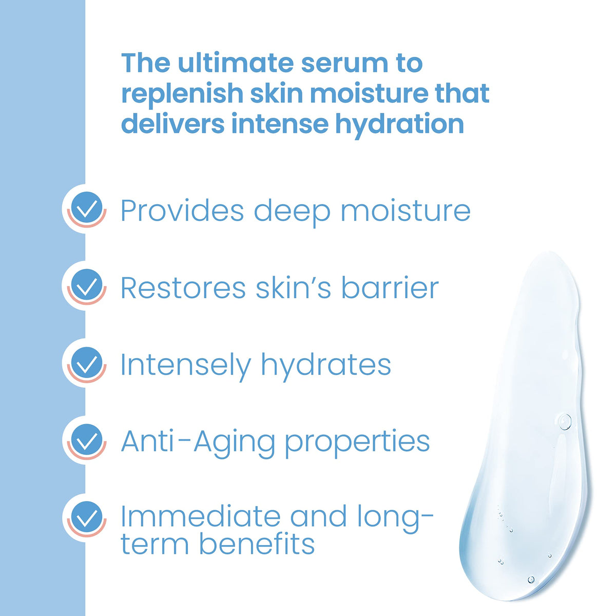 Pure Daily Care serum texture on skin demonstrating lightweight absorption