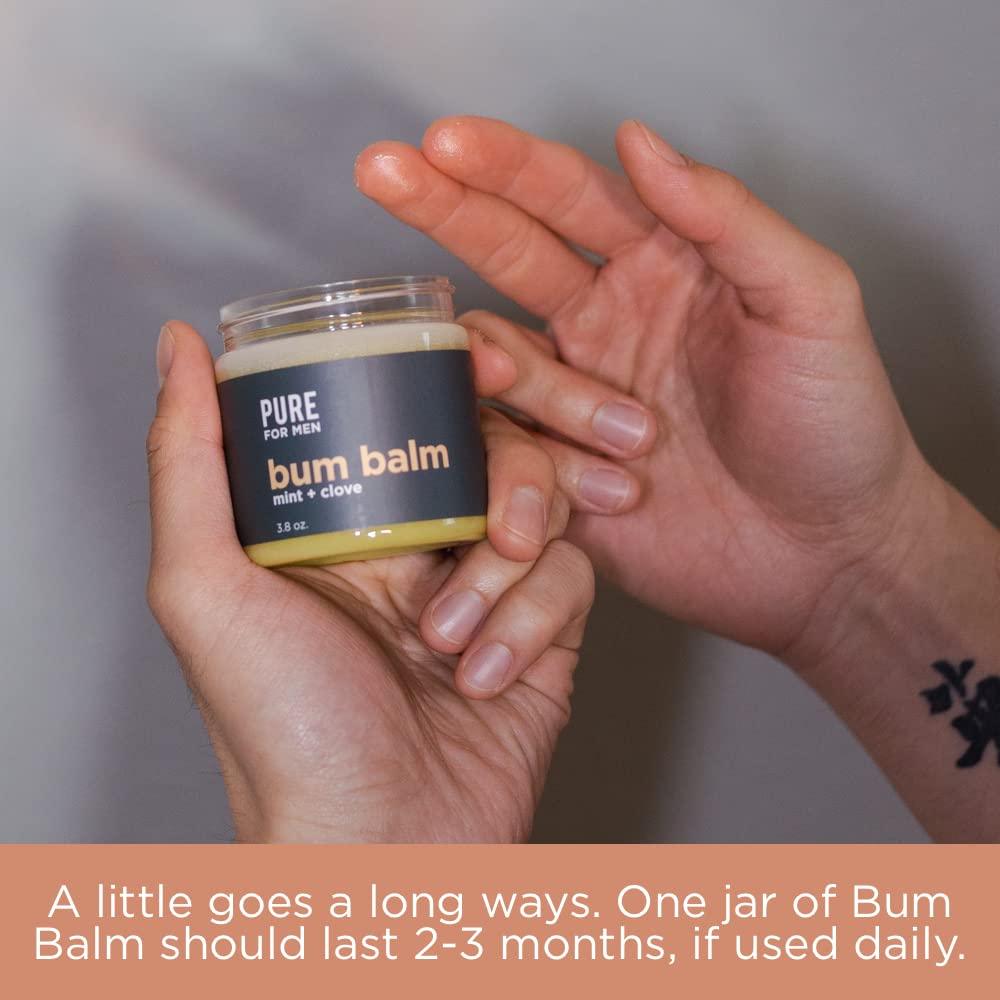 Pure for Men jar on shower shelf showing daily grooming and convenience