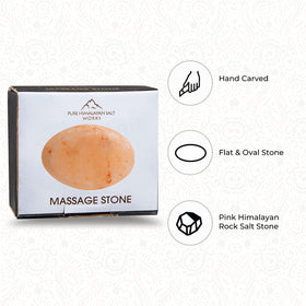 Pure Himalayan Salt Works chilled stone on towel showing cold therapy to reduce swelling