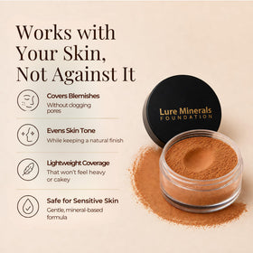 Top label and jar lid of Pure Minerals bronzer conveying ingredient clarity benefit