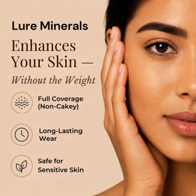 Pure Minerals bronzer swatch on wrist illustrating warm sun-kissed glow