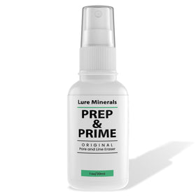 Pure Minerals front packaging showing 1 oz primer and clear label benefits