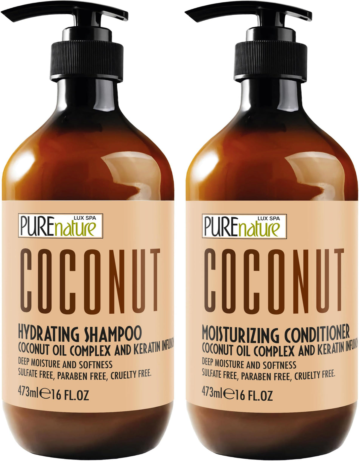 PURE NATURE LUX SPA front packaging showing duo and hydrating benefit