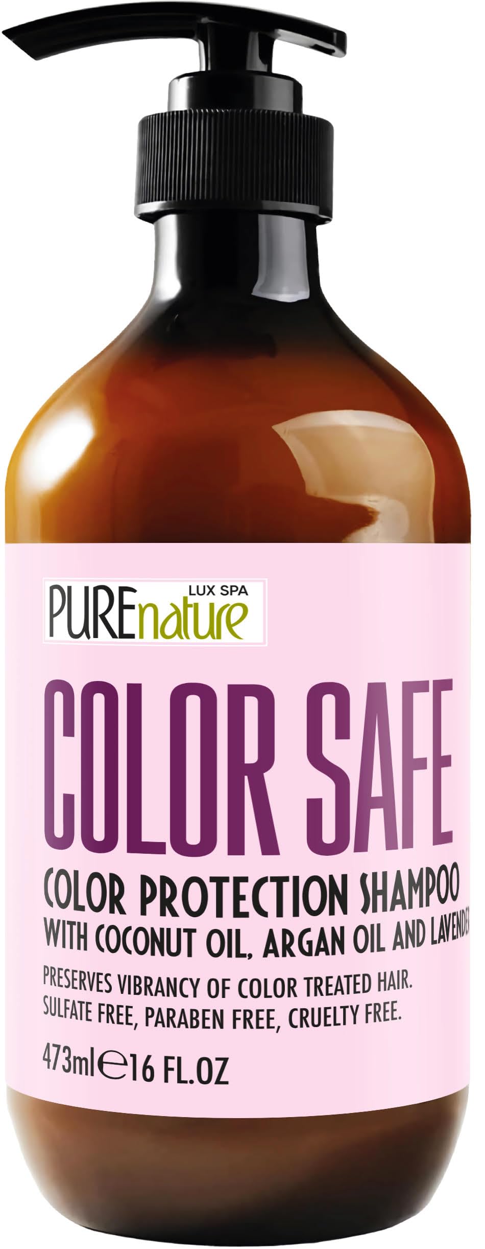 PURE NATURE LUX SPA front bottle showing clean label and volume for quick identification