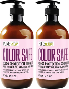 PURE NATURE LUX SPA front packaging showing set and color protection benefit