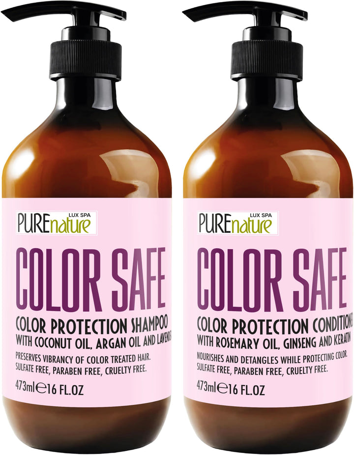 PURE NATURE LUX SPA front packaging showing set and color protection benefit