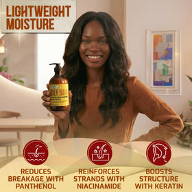 PURE NATURE LUX SPA bottle on bathroom shelf showing everyday use benefit