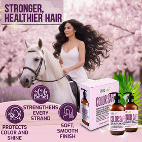 PURE NATURE LUX SPA in a salon styling scene showing professional finish benefit