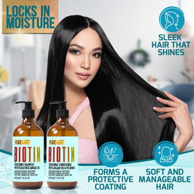 PURE NATURE LUX SPA conditioner silky texture spread on hair, showing smoothing and manageability benefit