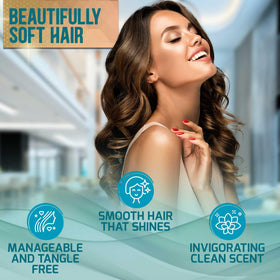 PURE NATURE LUX SPA shampoo texture on palm, lightweight lather for gentle cleansing and volume