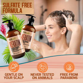 PURE NATURE LUX SPA shampoo texture demonstrating gentle lathering