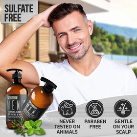 PURE NATURE LUX SPA shampoo texture on hand demonstrating rich lather