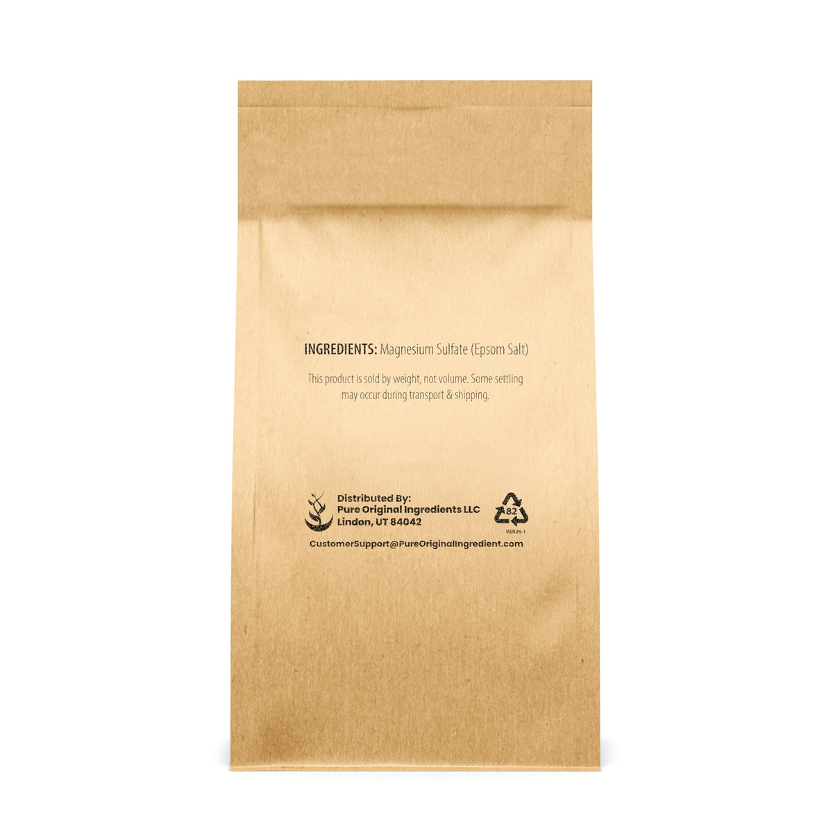 Close-up of Pure Original Ingredients Epsom salt crystals texture, illustrating coarse grain and purity