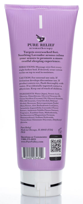 Pure Relief on bathroom shelf in nighttime setting to support relaxing routine