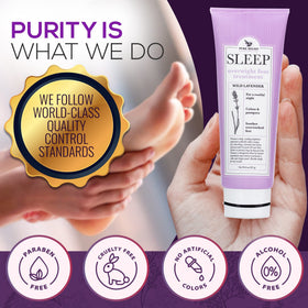 Pure Relief held in hand to show 8 oz size and travel convenience