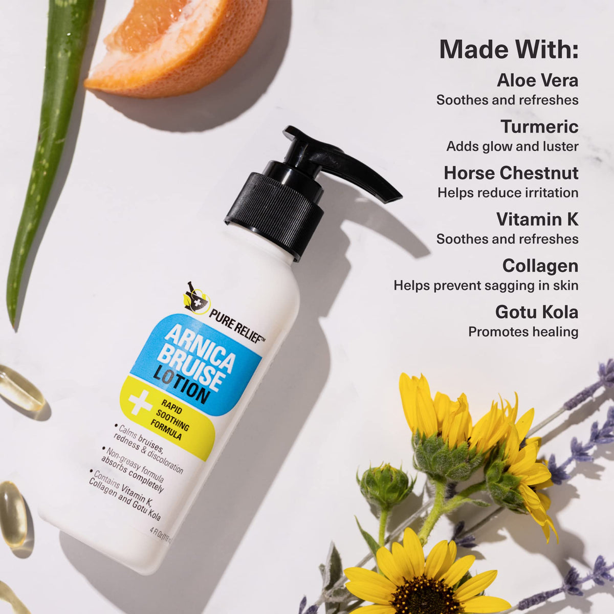 Pure Relief cream texture close-up highlighting smooth, non-greasy finish and absorbency