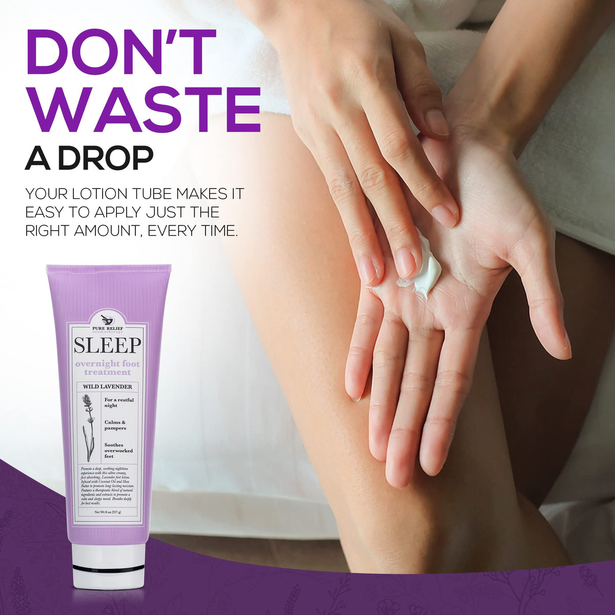 Pure Relief cream texture close-up showing rich hydration for dry skin