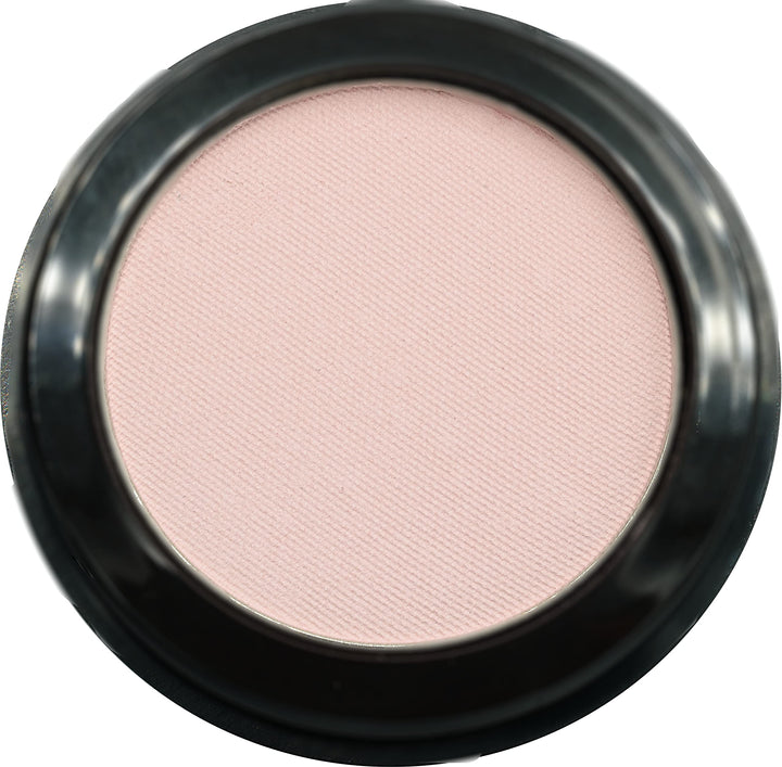 Pure Ziva front pan showing seashell light pink matte shade and compact convenience