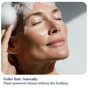 Before and after on fine hair using PUREANCE Hydralift showing visible fullness benefit
