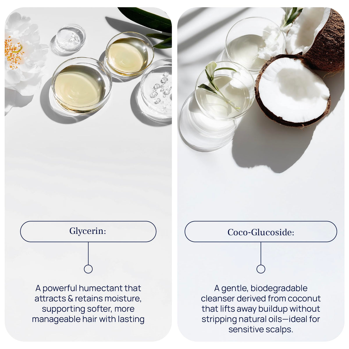 Texture drops of PUREANCE Hydralift on hand showing nourishing glycerin benefit