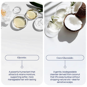 Texture drops of PUREANCE Hydralift on hand showing nourishing glycerin benefit