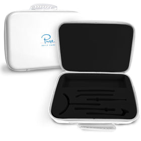 Pure Daily Care case front view showing zipper and durable shell for protection