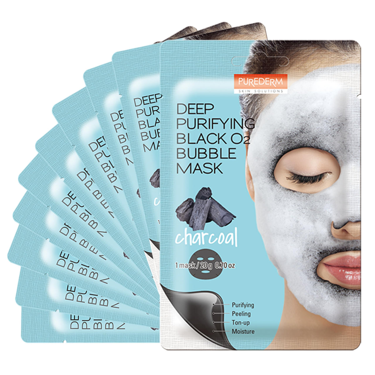 Purederm front packaging showing product and benefits for clear skin