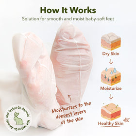 purederm single pair unboxed to display sock design and easy application benefit