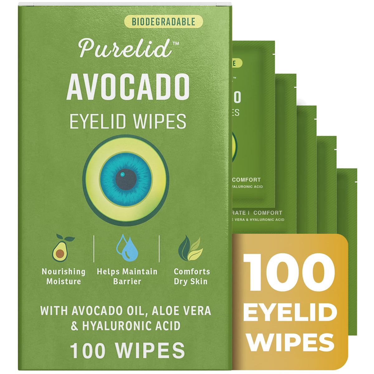 PURELID front packaging showing box and 100-count convenience
