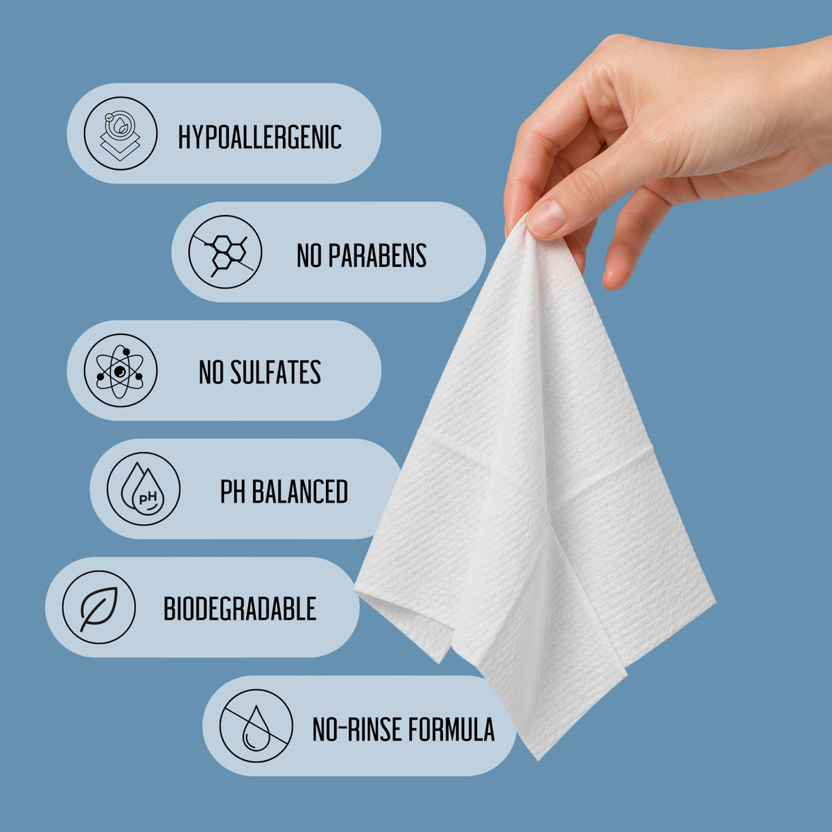 PURELID wipes on bathroom vanity for daily hygiene routine