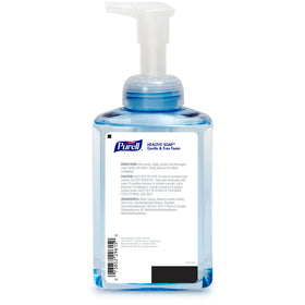PURELL label detail close-up showing ingredient claims and gentle benefits