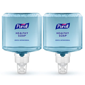 PURELL refill beside ES8 dispenser showing compatibility and easy install