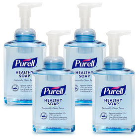 PURELL front pump bottle showing dispenser and branding, easy access for users