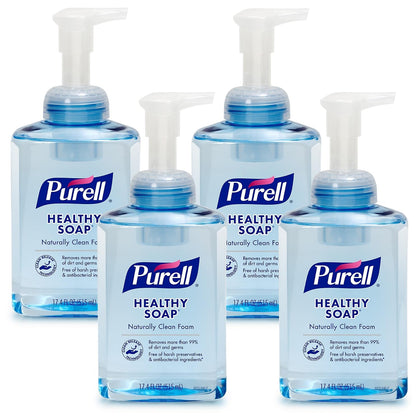 PURELL front pump bottle showing dispenser and branding, easy access for users