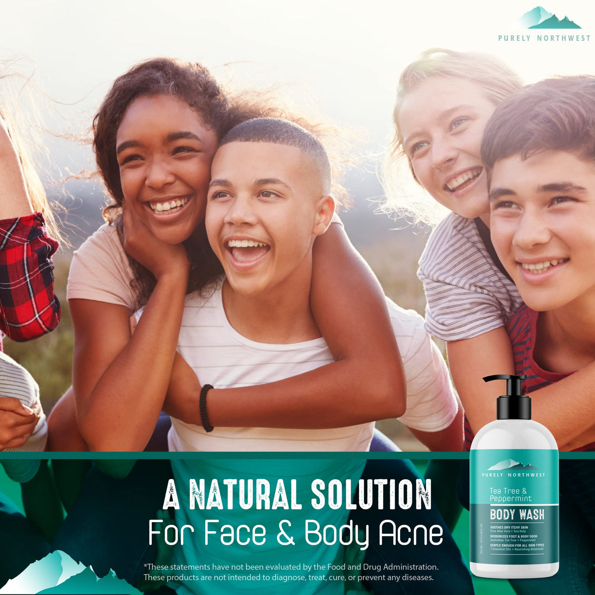 Purely Northwest used on feet illustrating odor control and fresh feeling